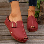 2026 New Autumn Women's Open-Toe Platform Outdoor Casual Shoes