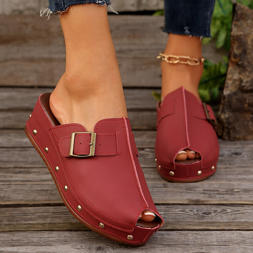 2026 New Autumn Women's Open-Toe Platform Outdoor Casual Shoes