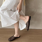 Summer Women's Hand-Woven Mesh Cut-Out Breathable Sandals