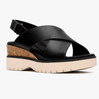 Women's Leather Cross-Strap Comfort Sandals